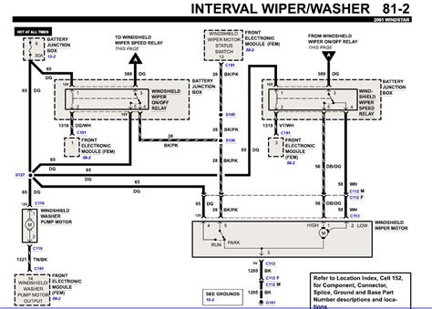 ford windstar wiper motor wiring diagram 